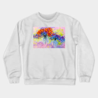 Music of multi-colored flowers Crewneck Sweatshirt